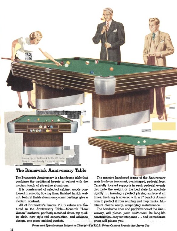 Brunswick Anniversary Sequoia Billiard Supply